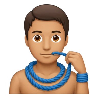 A man using rope to suicide  sticker