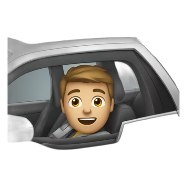 Zooming Uber driver driving fast in car sticker