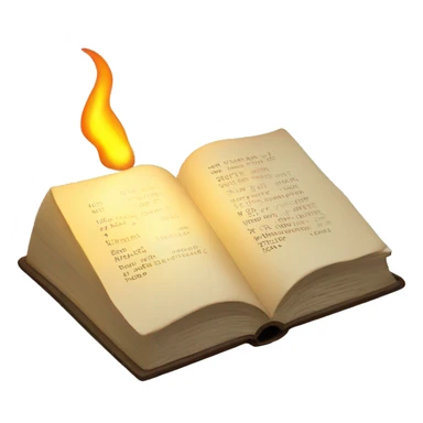 Open Book with a torch in the middle sticker