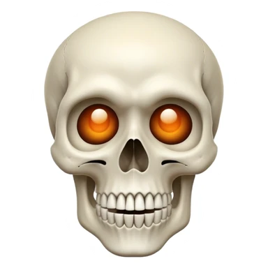a skull with a confused expression, goofy, from memes sticker