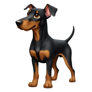 2 cute Dobermans  sticker