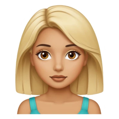 Blondes Mädchen mit latina make up
 sticker