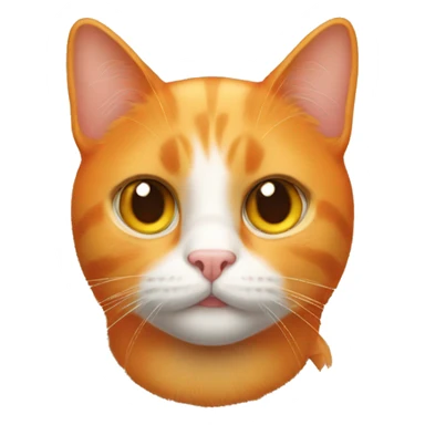 Orange cat with heart eyes sticker