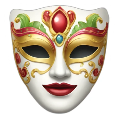 Venitian carnival mask sticker