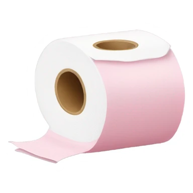 Light-pink roll of toilet paper  sticker
