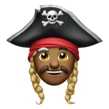 poulpe avec un tricorne pirate sticker