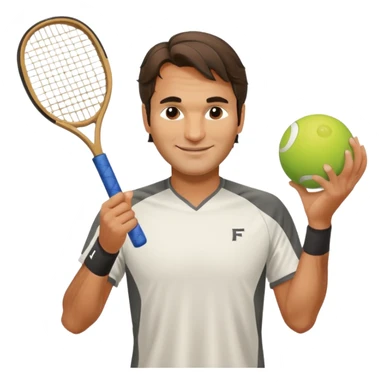 Roger federer with pickleball paddle sticker
