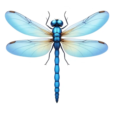 cute dragonfly emoji, soft pastel colors, simple and friendly style sticker