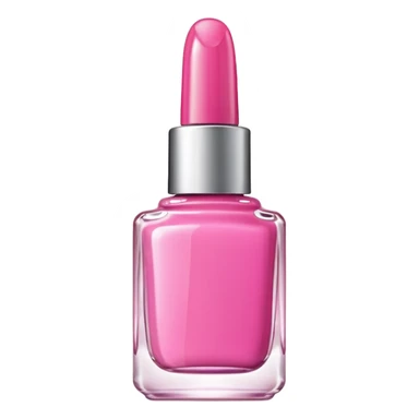 pink nail polish bottle open sticker