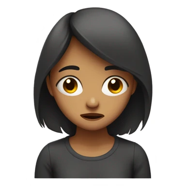 teenage girl stressed and depressed over love sticker