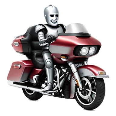 Tin Man riding Harley road glide sticker