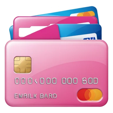 mix pink and white bank and credit card sticker