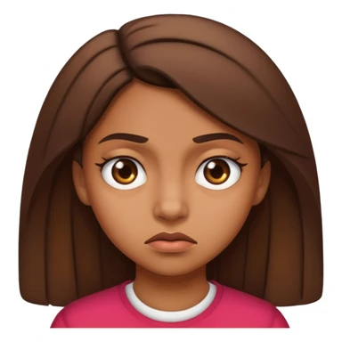 brownskin girl side eyeing with a disgusted face sticker