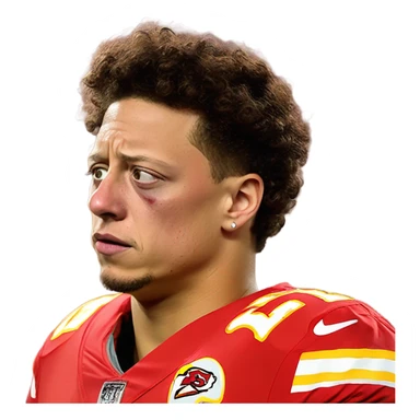 Patrick Mahomes sad crying  sticker