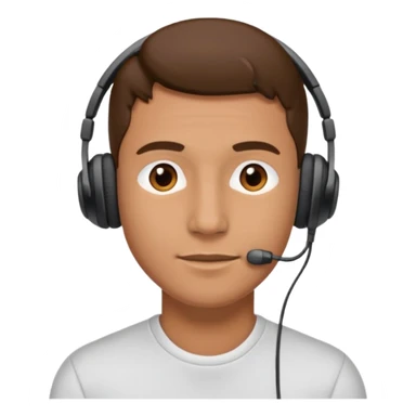 Man with ear buds sticker