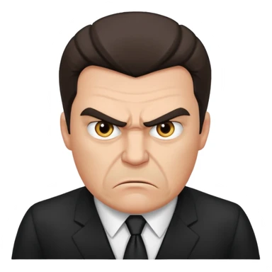 very angry male boss in suit sticker