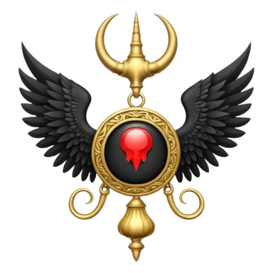 Holy Emblem with black wings and horn sticker