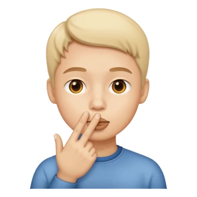 Shh finger sticker