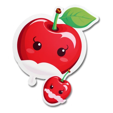 Cherry kiss sticker
