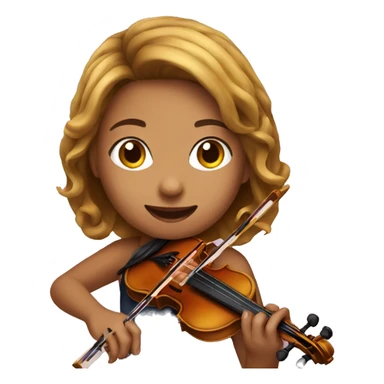 girl playing violin sticker