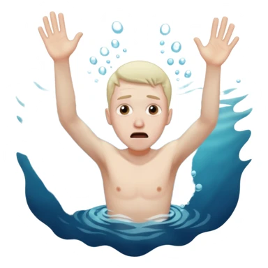 man drowning sticker