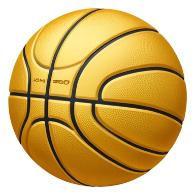 basketball with luxury gold metallic surface instead of orange, black lines pattern of a basketball sticker