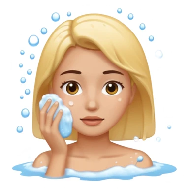 A women washing her face sticker