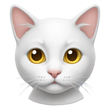 ￼Withe cat  sticker
