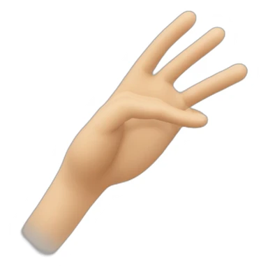 le bras tendu en face de soi, avec la paume de la main dirigée vers le sol et les doigts serrés entre eux sticker