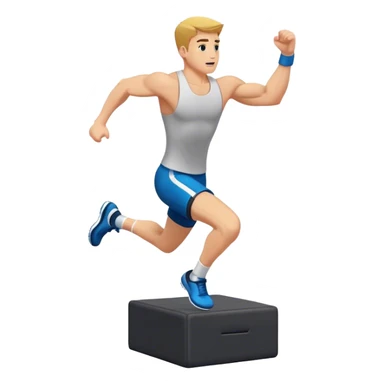 plyo-box-jump exercise side-view sticker