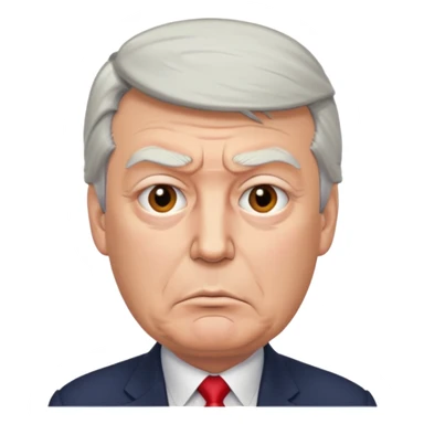 Donald Trump cross face sticker