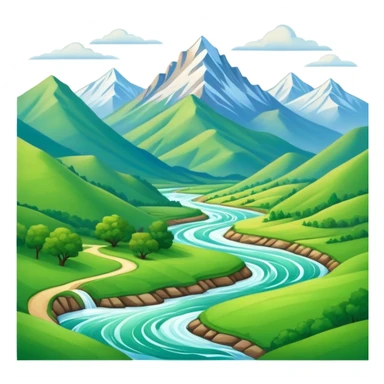 landscape painting on a canvas sticker