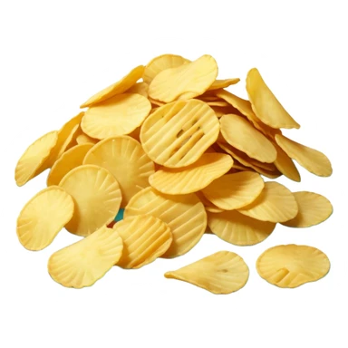 full turquoise colored potato chips sticker