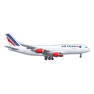 white with red Air France airplane side sticker