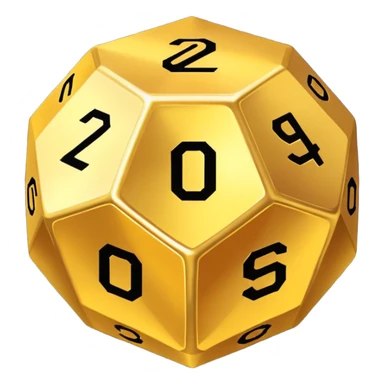 numbered dodecahedron sticker
