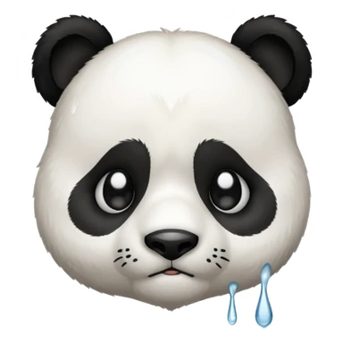 Sad panda with one large tear  sticker