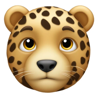 Un ours en peluche a coté d’un cœur motifs léopard  sticker