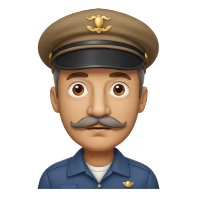 viejo bigote gorra sticker