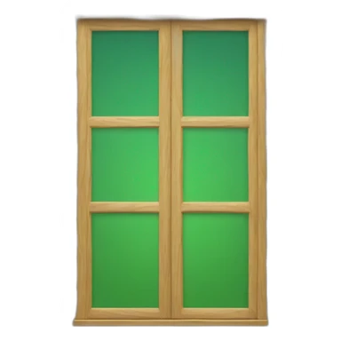 Wooden house pv green windows sticker