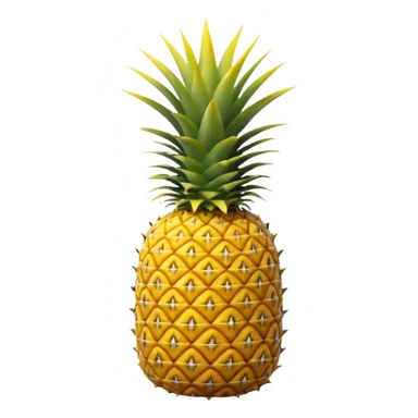 A pineapple flipped 180 degrees clockwise around the z axis   sticker