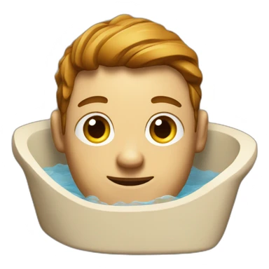 it worker in a hot bathtub made out of wood sticker