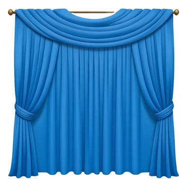 blue backdrop curtain sticker