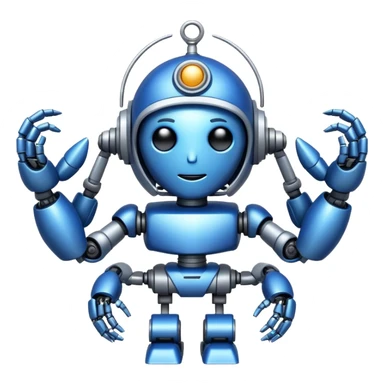 6-armed software god persuasions ai sticker