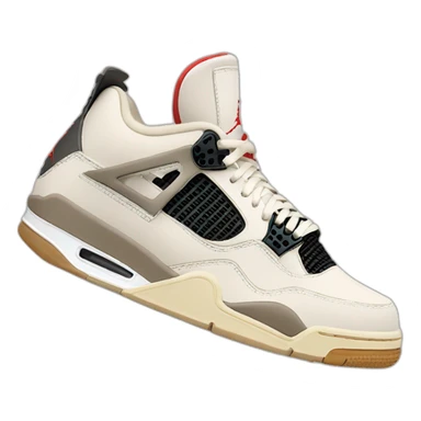 Jordan 4 off white beige sticker