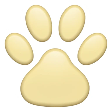 a pale pastel yellow pawprint sticker