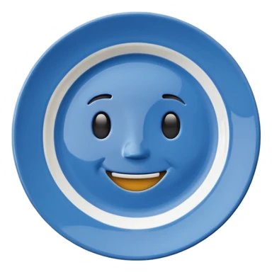 talking plate blue sticker