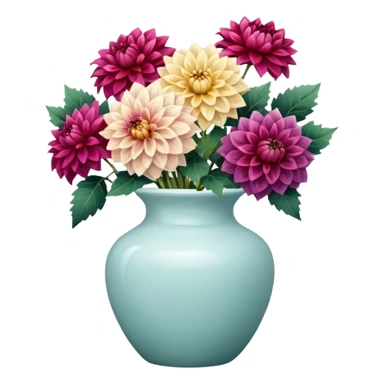 flower vase dahlias  sticker