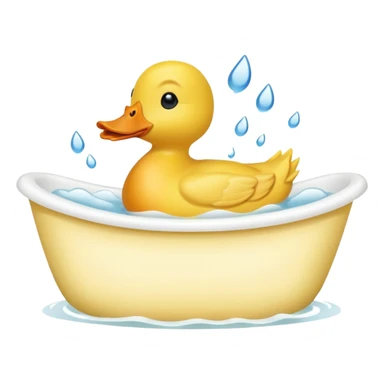 A duck in a bathtub sticker