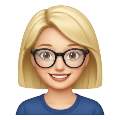 👩 with specs sticker