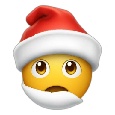 Un corazón con gorro navideño sticker